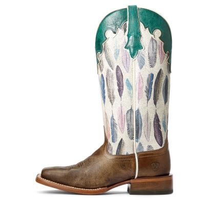 Ariat Fonda - Western Laarzen Bruin / Wit / Groen Dames - 29186-704